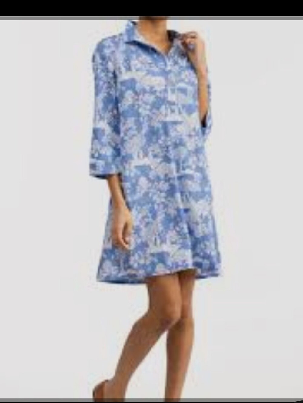 Smith & Quinn Light Blue Floral Button-Front Sleep